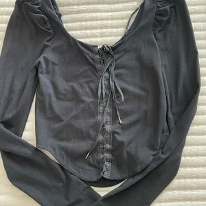 Free People long sleeve tie top.